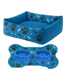 Kit cama + 2 comedouro + tapete